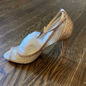 Badgley Mischka blush pink heels